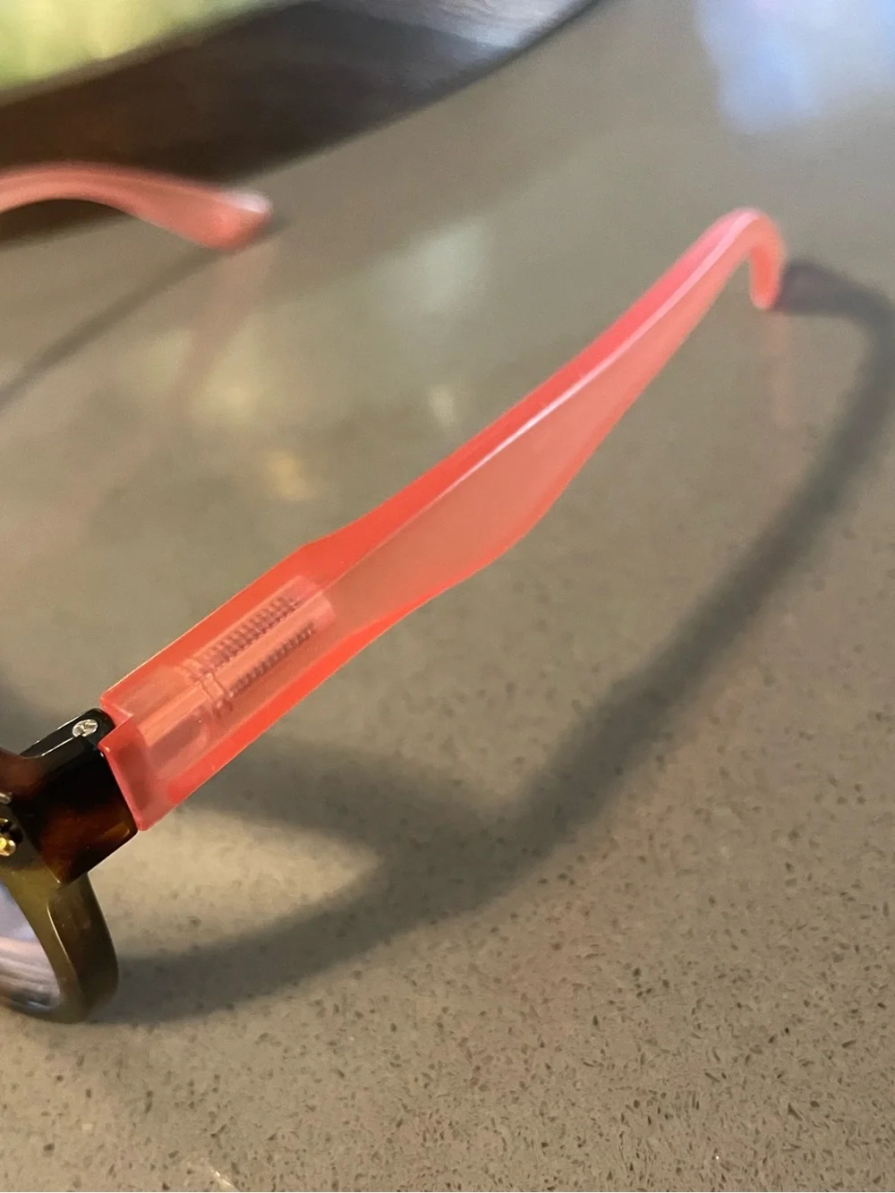 Kids Tortoiseshell Frame Sunglasses with Pink Temples